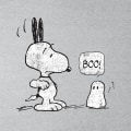 Miniatyrbillede 2 af 3: Peanuts Halloween Ghost Fright Snoopy Herre Sweatshirt Heather Grey Large