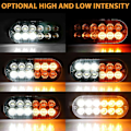 Miniatyrbillede 5 af 5: 4 stk. 12LED Blinkende Strobe Lygter til Lastbiler 12-24V Hvid Gul
