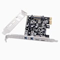 Pikkukuva 1 / 5: Type C USB 3.2 Gen1 5Gbps PCIE -korttisovitin PCI Express -kortti 2xUSB A -portti+2xType-C-portti/USB3.2 PCI-E -laajennuskortti