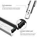 Miniatyrbilde 3 av 5: Kinlink 1 par 16 tommers skuffeskinner, 3-delt full extension