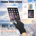 Miniatyrbilde 3 av 5: 4 Par Dame Vinter Touchscreen Hansker Varme Fleecefôret Strikkhansker Elastisk Mansjett Vinter Tekstmeldingshansker, Svart, Hvit, Khaki, Kaffe