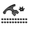 Miniatyrbillede 3 af 5: Nem Udskiftning Spikes Cleats Golfsko Sort 20+1 stk, Universelle Anti-Skrid Golfsko, Spike Nøgle Pin Sko Fjerner