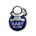 Miniatyrbilde 1 av 4: Baby i bil klistremerker Baby On Board bil aluminium klistremerker for Octavia Fabia A