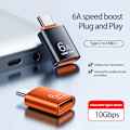 Miniatyrbild 2 av 5: Otg-adapter Typ-C till USB Plug and Play Drivrfri 10gbps Minnesfrigöring 6a Typ-C Hane till Usb3.0 Otg-konverter Kompatibel Telefon Stad Orange