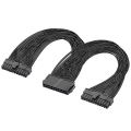 Miniatyrbillede 1 af 5: Dual Psu Strømforsyning 24-pin Atx Motherboard Splitter Kabel,24pin(20+4) Til Atx Motherboard Extensi