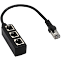 Miniatyrbillede 1 af 2: Netværksadapterkabel 1 til 3 porte Ethernet, netværkskabelsplitter, Ethernet-forlængerkabel med én til tre porte