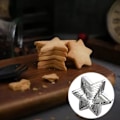 Miniatyrbillede 2 af 5: 10 stk. Kageudstikkere Fødevarekvalitet Rustfrit Stål 3D Tegneserie Stjerne Tema Køkken