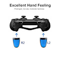 Miniatyrbild 1 av 4: L2 R2 Controller Extenders Knappförlängningar Utvidgning Trigger Mjuk Beröring Utökade Grepp För Ps4 (blå)