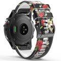 Miniatyrbilde 1 av 3: For Garmin Forerunner 965/955/945/935 Watch Band Trykt Mønster Erstatningsrem - Stil G Style G