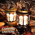 Pikkukuva 5 / 5: Led-leirintävalaisin, kannettava retrolyhty, vintage-telttailuvalot, vihreä