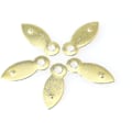 Miniatyrbillede 4 af 5: 100 stk. Gyldne Billedramme Flade Drejeknapper 8 X 22mm Med