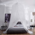 Miniatyrbilde 4 av 5: Luksus Myggnetting Dobbeltseng For Xxl Seng, Myggnetting Utendørs Inkl. Monteringsmateriale, Myggnetting Reise, Flue Nett, Enkelt Å Feste, Bæreveske,