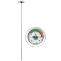 Miniatyrbillede 1 af 4: 50cm rustfrit kompostjordtermometer Celsius måling havegård 40-180 urskivetemperatur