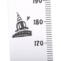 Miniatyrbild 4 av 4: Hem Barn Tillväxtmätare Linjal Tejp Mätverktyg Bärbar Present Väggdekor Vägg