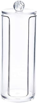 Bomullsrondellhållare Makeup Organizer Box Med Lock Transparent