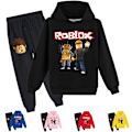 Miniatyrbild 2 av 4: Roblox Hoodie Kläder Barn Termisk Hoodie Kläder Roblox Tryckt Hoodie Set red 100cm