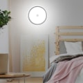 Miniatyrbillede 4 af 4: Rund LED natlys infrarød sensor lyskontrol lampe til soveværelse hjem (hvidt lys)