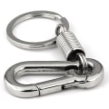 Miniatyrbillede 1 af 5: Robust karabinhage nøglering nøglering poleret nøglering fjeder nøglering forretningstalje nøglering, S