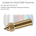 Miniatyrbild 5 av 5: 3D-skrivare Extruder Munstycks Kit för K1/K1 Max, Hög Temperatur och Slitstyrka 10st Mässingsmunstycken
