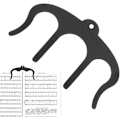 Miniatyrbillede 8 af 9: Bogstøtte Sider | Metal Nodeark Bog Holder - Musikstativ til Klaver, Keyboard, Stativ og Bog, Søde Klips til Sidemarkører, Festgave (Sort) black