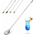 Miniatyrbillede 1 af 8: Cocktail Ske, Rustfrit Stål Bar Teske Lang Skaft Cocktail Shaker Spiral Design Perfekt til Omrøring og Lagdeling af Drikke (Sølv) silver
