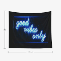 Miniatyrbilde 5 av 5: Dekorativ veggteppe, Good Vibes Only-ord i neonlys for soverom, stue, utendørs