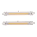 Miniatyrbillede 1 af 5: 2x Dimbar R7s Led Cob 10w 118mm Led Lys - Varm Hvidt Lys