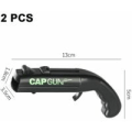 Miniatyrbillede 2 af 5: Cap Gun Kapselåbner, Sjov Launcher Shooter Kapselåbner til Kreativt Spil, Familiefest, Bar, Sort Farve, 2stk