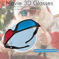 Pikkukuva 5 / 5: 5x punaiset ja siniset anaglyfidiset 3D-näkölasit TV-peleihin ja DVD-levyille