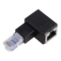 Miniatyrbillede 1 af 5: 90 Graders RJ45 Kobling Lan Netværk Ethernet Hun til Hun Forlænger Adapter Hoved