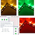 Miniatyrbilde 2 av 5: 10 stk 10mm 4-pin L-formet LED-stripe hjørnekontakter RGB- 90 grader for 5050