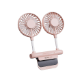 Miniatyrbillede 2 af 5: Bærbar skærmventilator til kontor, studerende, klasseværelse, sovesal, hængende skærm, USB-elektrisk dobbeltventilator
