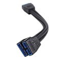 Pikkukuva 5 / 5: Emolevy USB 3.0 19pin/20pin Header 1 To 2 Extension Splitter -kaapeli 19pin sisäinen jatkopää