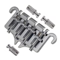 Miniatyrbillede 1 af 5: 3-punkts 4-strenget basbro-tailpiece i zinklegering, sølv