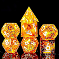 Miniatyrbillede 5 af 5: Polyhedrisk Terning Sæt 7 Dele Skarpe Håndlavede Terninger Med Skarpe Kanter Til Rpg Bordspil Pathfinder