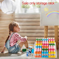 Miniatyrbilde 5 av 5: 6-Lags Akryl Maling Oppbevaringsboks, 24-Spors Penselholder for Oppbevaring av 2 Oz Malingflasker, Malingtuber