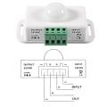 Miniatyrbild 2 av 5: DC 12V/24V 8A Kropps Infraröd PIR Rörelsesensor Strömbrytare LED Ljusremsa Automatisk, PIR Sensor LED Rörelsesensor Strömbrytare