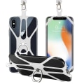 Miniatyrbillede 1 af 5: Wekity Universal Telefon Lanyard Holder Og Ring Greb, Silikone Mobiltelefon Lanyard Halsrem Og Telefon Ring Holder Stativ Kompatibel Med De Fleste Smartphones