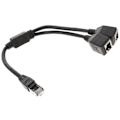 Miniatyrbilde 3 av 3: 1 stk RJ45 Ethernet-kabeladaptersplitter 1 hann til 2 hunn
