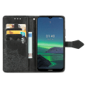 Miniatyrbillede 3 af 5: Etui til Nokia 1.4 Cover Læder Pung Cover Emboss Mandala Magnetisk Flip Beskyttelse Stødsikker - Sort