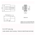 Miniatyrbillede 4 af 5: 600mA 6.4v USB-opladerkabel El4.5-3p stik P-til-r til Rc bil lastbil speedbåd Js