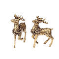 Miniatyrbillede 1 af 3: 2 stk. Ren Dekoration i Massiv Messing, Solid Hjorte Skrivebords Pynt Håndværk Ornament Til Bil Hjem Butik Kontor