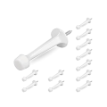 Miniatyrbillede 1 af 5: 12 stk. Heavy Duty Solid Rigid Dørstop med Gummispidser Zink Trykstøbt Zink Legering Dørstop til Wa