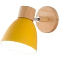 Miniatyrbillede 1 af 5: Nordisk Metal Jern Macaron Væghængt Lampe Moderne Enkel E27 Træbase Væghængt Lampe Soveværelse Balkon Restaurant Trappe