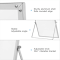 Miniatyrbilde 3 av 5: Magnetisk whiteboard med stativ for skrivebord Dobbeltsidig whiteboard-planlegger Påminnelse for skole