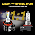 Miniatyrbilde 4 av 4: Eksklusiv motorsykkel 9600lm LED-frontlys Høy/Lavstråle Parklys Pæresett 4stk Hvit 6000k For 2008 2009 Suzuki Gsxr 600 750