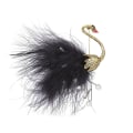 Miniatyrbillede 1 af 4: Plys Perle Krystal Brosche Fugleform Elegant Badge Dyr