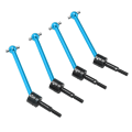 Miniatyrbild 4 av 4: 4 st Rc Metall Universal Cvd Drivaxel Set För Tamiya Tt02b 1/10 Rc Bil Uppgradering Delar Blå