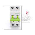 Miniatyrbillede 3 af 5: Dc550v Solcelle Pv Afbryder 2p 63a Mini Afbryder Til Pv System Kortslutningsbeskytter