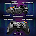 Miniatyrbild 2 av 5: Trådlös handkontroll för Xbox 360, Xbox 360 Joystick Trådlös spelkontroll för Xbox & Slim 360 PC (svart)